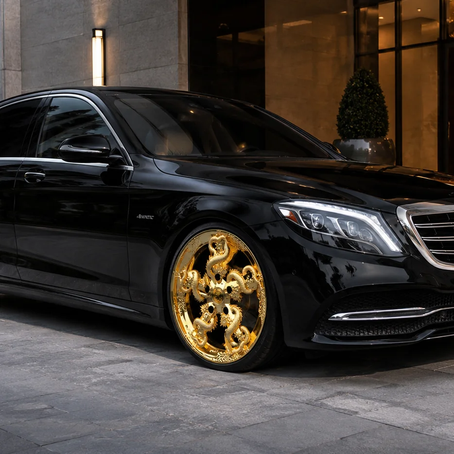 Jihoo Custom Dragon Carved Forged Wheels Luxury Alloy Rims All Sizes Customizable 2-Year Warranty Fit W2W205,W213,W166,X156,W257