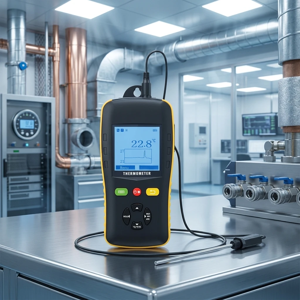 PT100/1000 Single Channel Thermocouple Thermometer High Precision Industrial Temperature Data Logger Digital Display