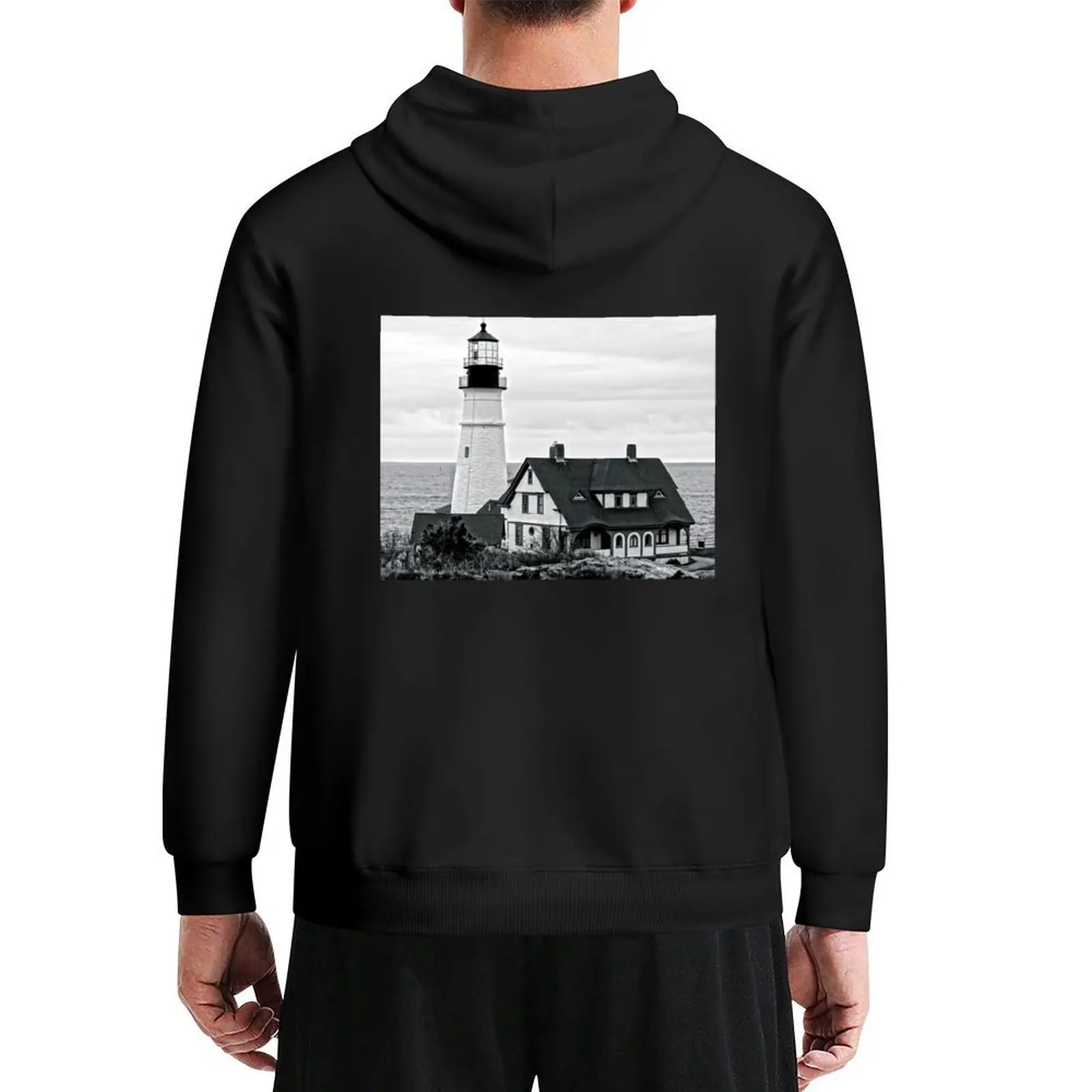 

The Lighthouse- Portland Head Hoodie men's coat autumn men clothing men's clothes graphic hoodies