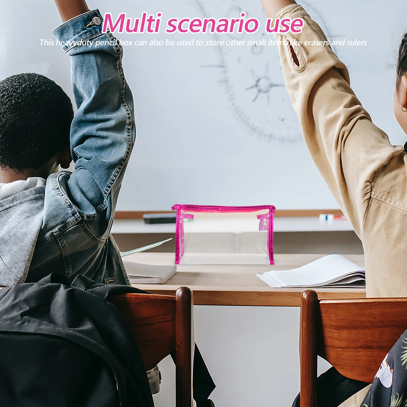 

Multifunctional Pencil Box Transparent Organizer for Stationery Pens Pencils Erasers Rulers Stylish and Durable for Daily Use