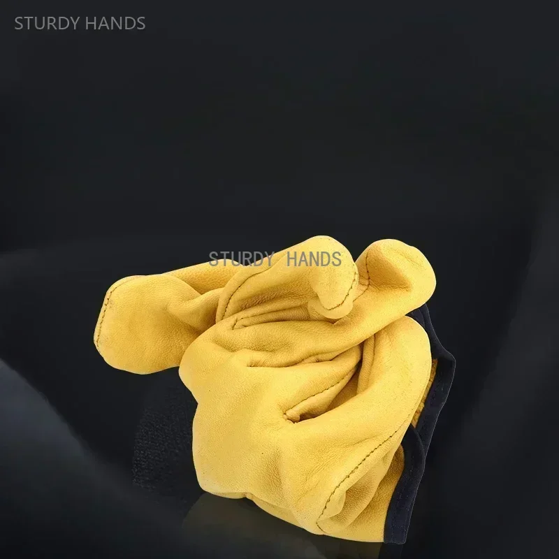 1 pairs of sheepskin insulated and anti scalding gloves for argon arc welding wear-resistant welding gloves work gloves