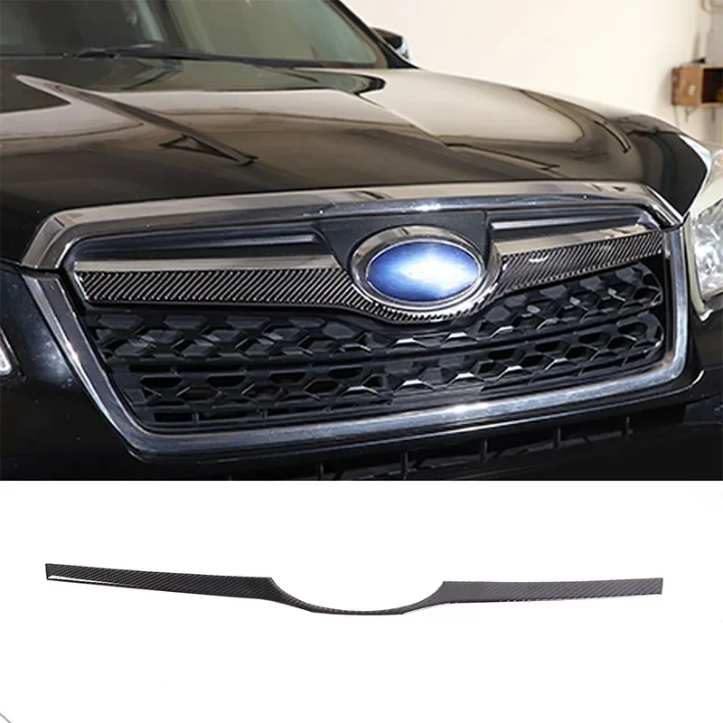 

For Subaru Forester 2013-2018 Soft Carbon Fiber Car Front Grille Strip Front Bumper Cover Trim Sticker Car Accessories