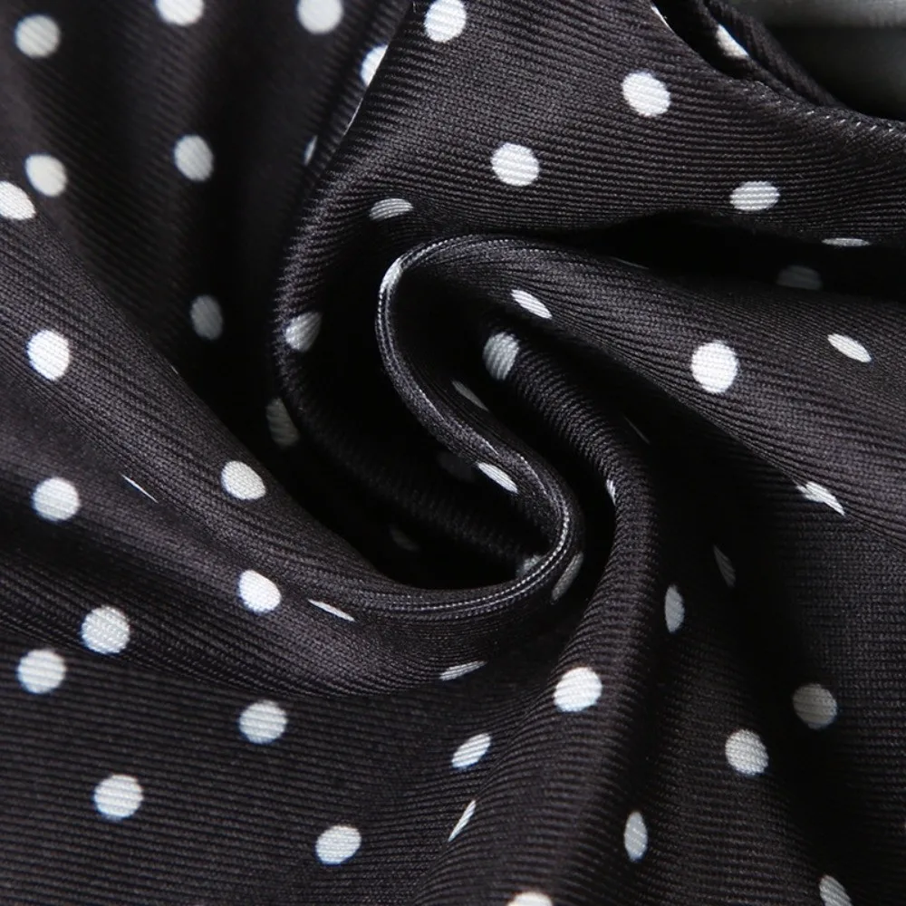 섹시한 러플 비키니 슈트 슬림핏 딥-V 수영복 세트 레이스업 홀터넥 물방울 무늬 수영복 비치