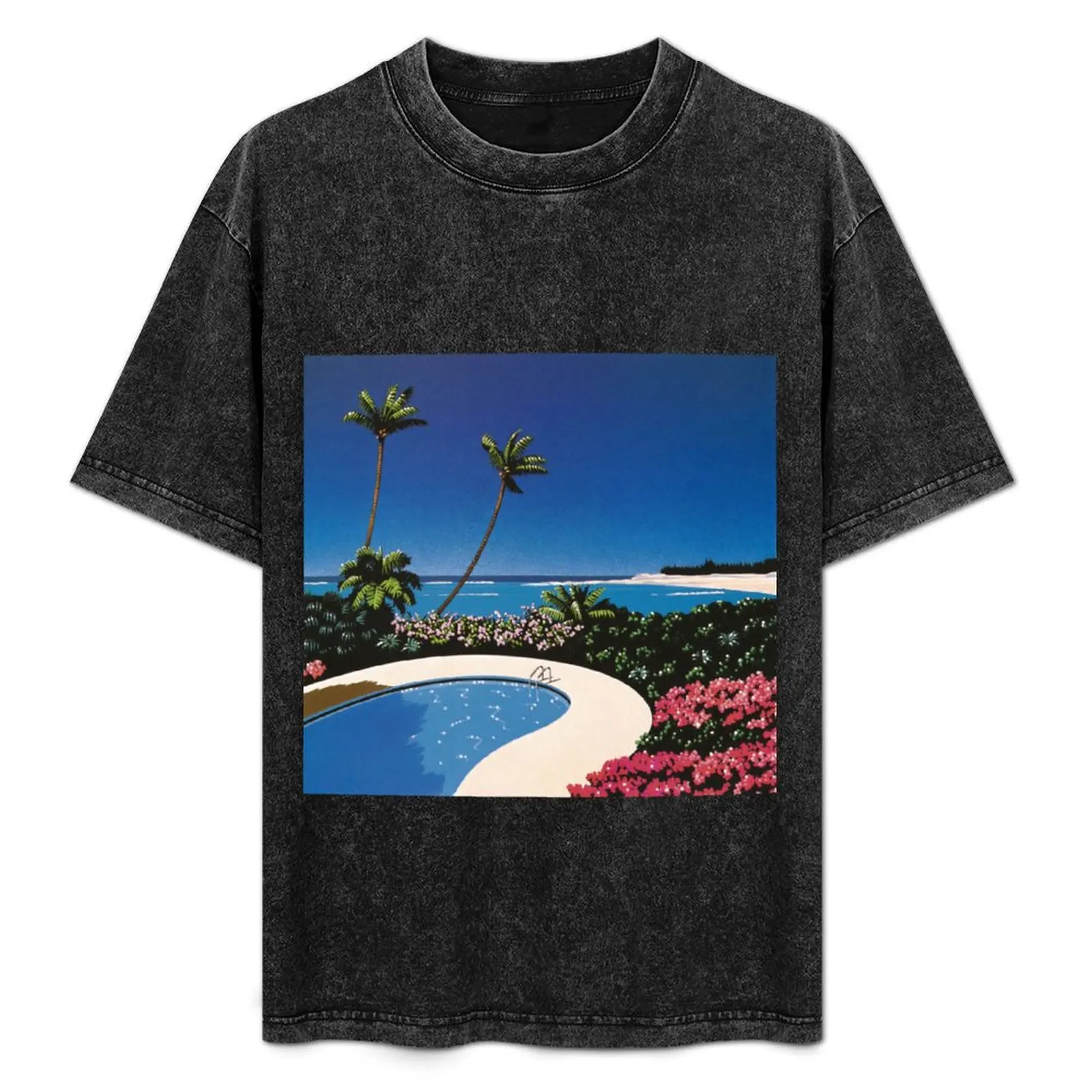 

Hiroshi Nagai Art Print Poster Vaporwave Aesthetic Wallpaper T-Shirt Work Wear Simple Tee Shirt