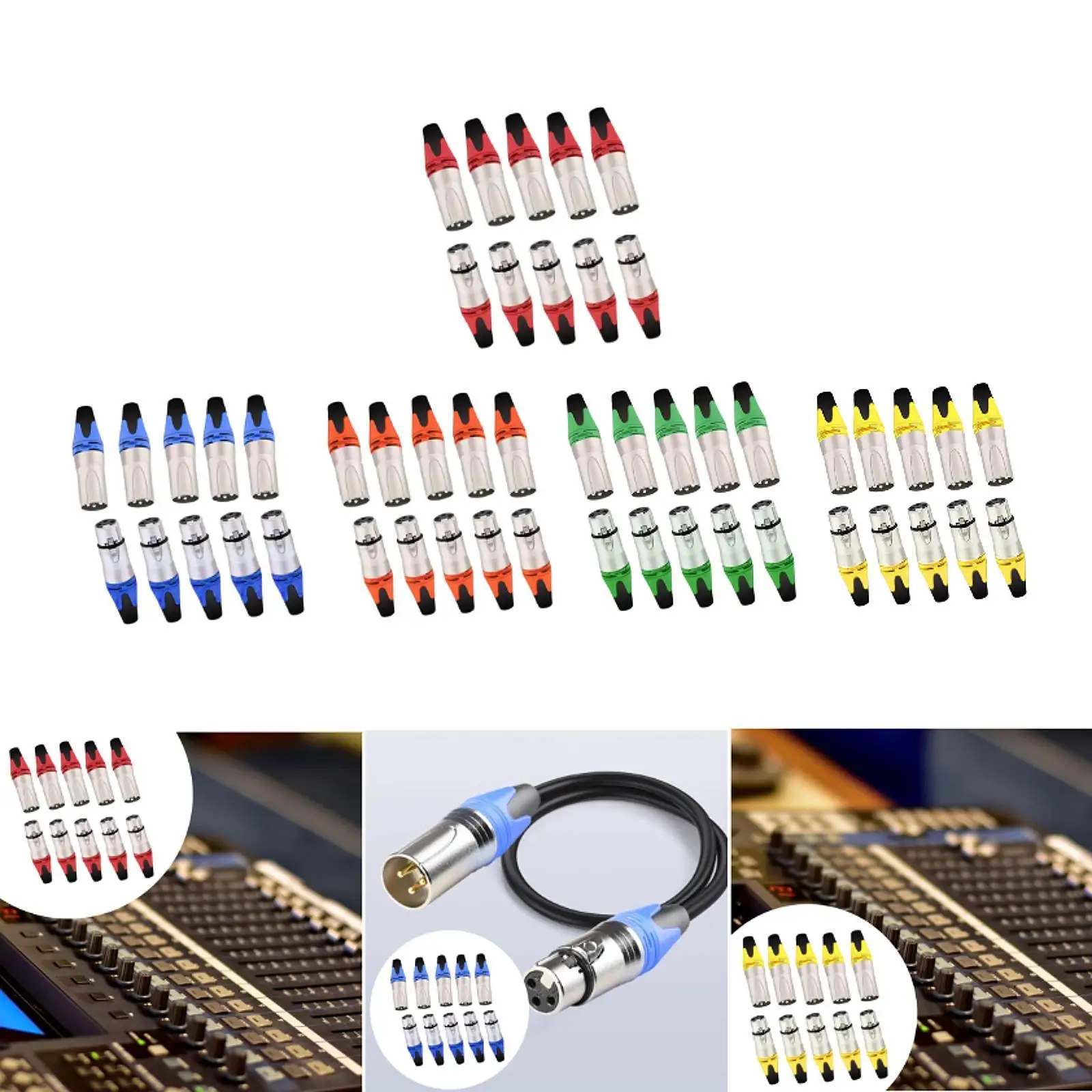 10Pcs Xlr Cable Con…