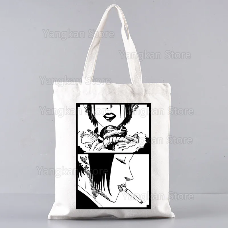 نانا أنيمي قماش حمل الحقائب للسيدات حقائب اليد Kawaii لطيف بولسا حقيبة كتف التسوق المحمولة