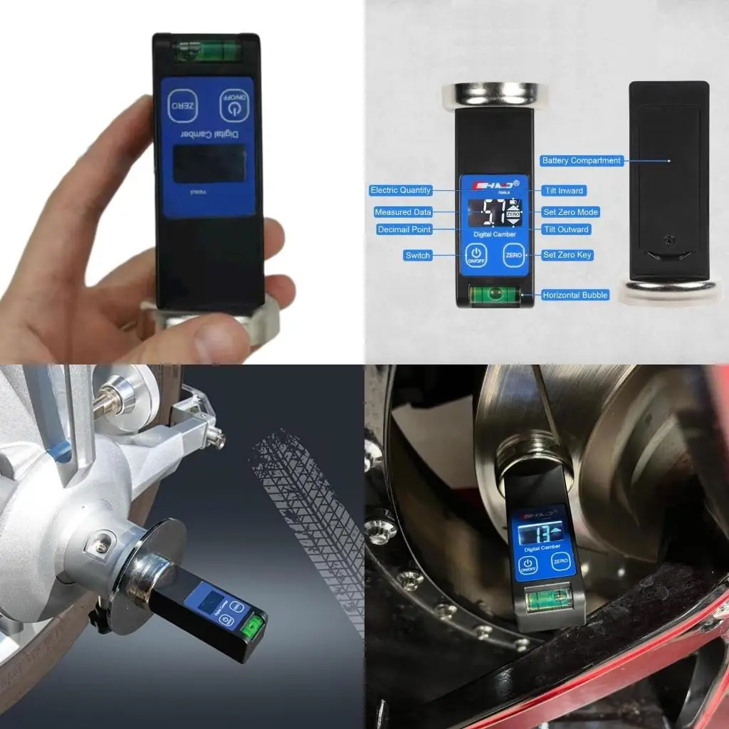 

Инструмент для выравнивания розвалов с пузырьковым и магнитным основанием, универсальный прецизионный инструмент для выравнивания колес с цифровым дисплеем для автомобиля, внедорожника