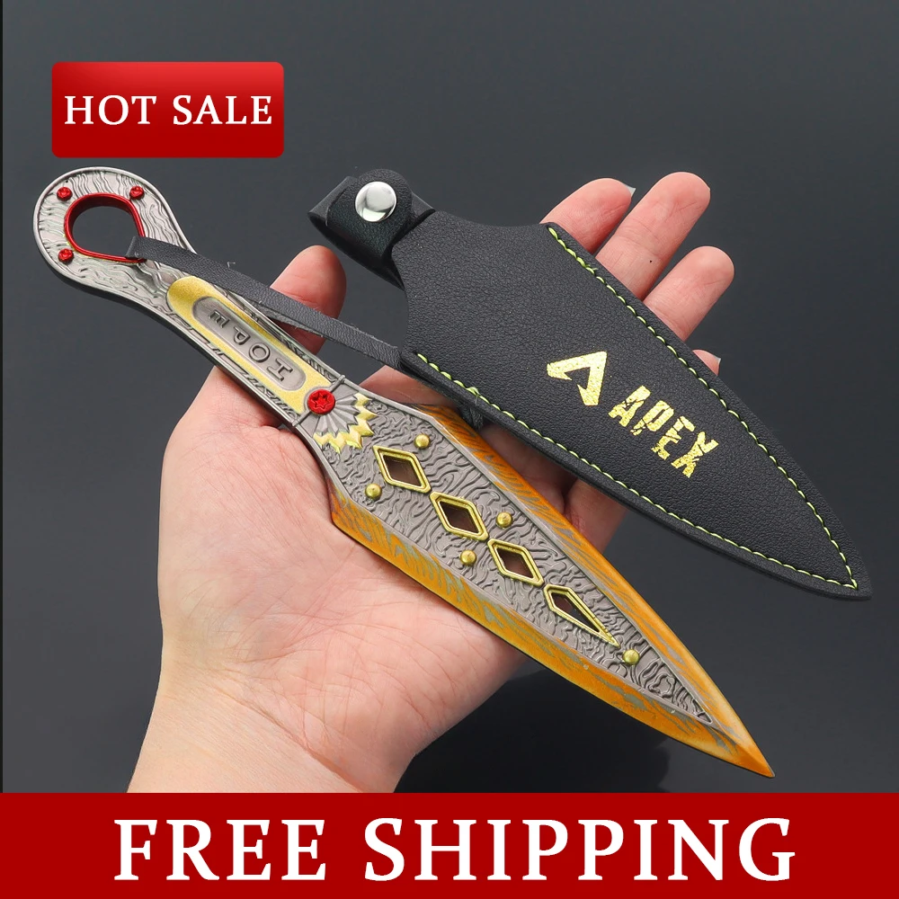 22cm Apex Legends Heirloom arma Wraith Kunai juego Metal Katana cuchillo espadas giratorio arma de cuerpo a cuerpo modelo regalos juguetes para niños