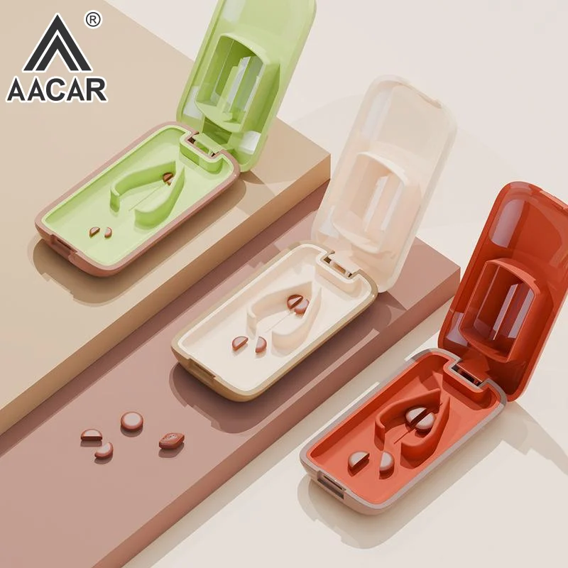 Portable Pill Cutter With  Cutting Blade And Dustproof Lid Perfect For Daily Use Travel Outdoor Pills Splitter For All Size