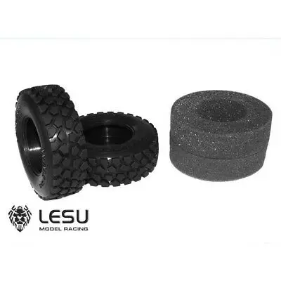 

LESU 1Pair Spare Part Rubber Tires B 1/14 RC Tractor Truck Model for DIY Tamiyaya Model Parts TH02596-SMT5