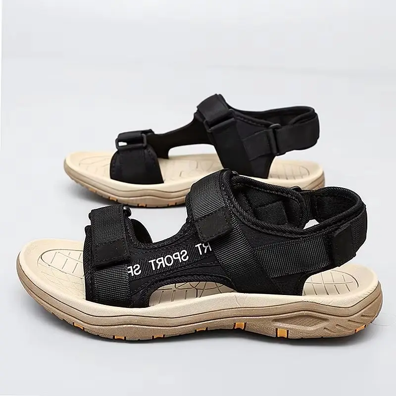 

Summer Men Sandals Genuine Leather Mens Casual Shoes Outdoor Men Leather Sandals for Men Beach Shoes Roman mens Shoes