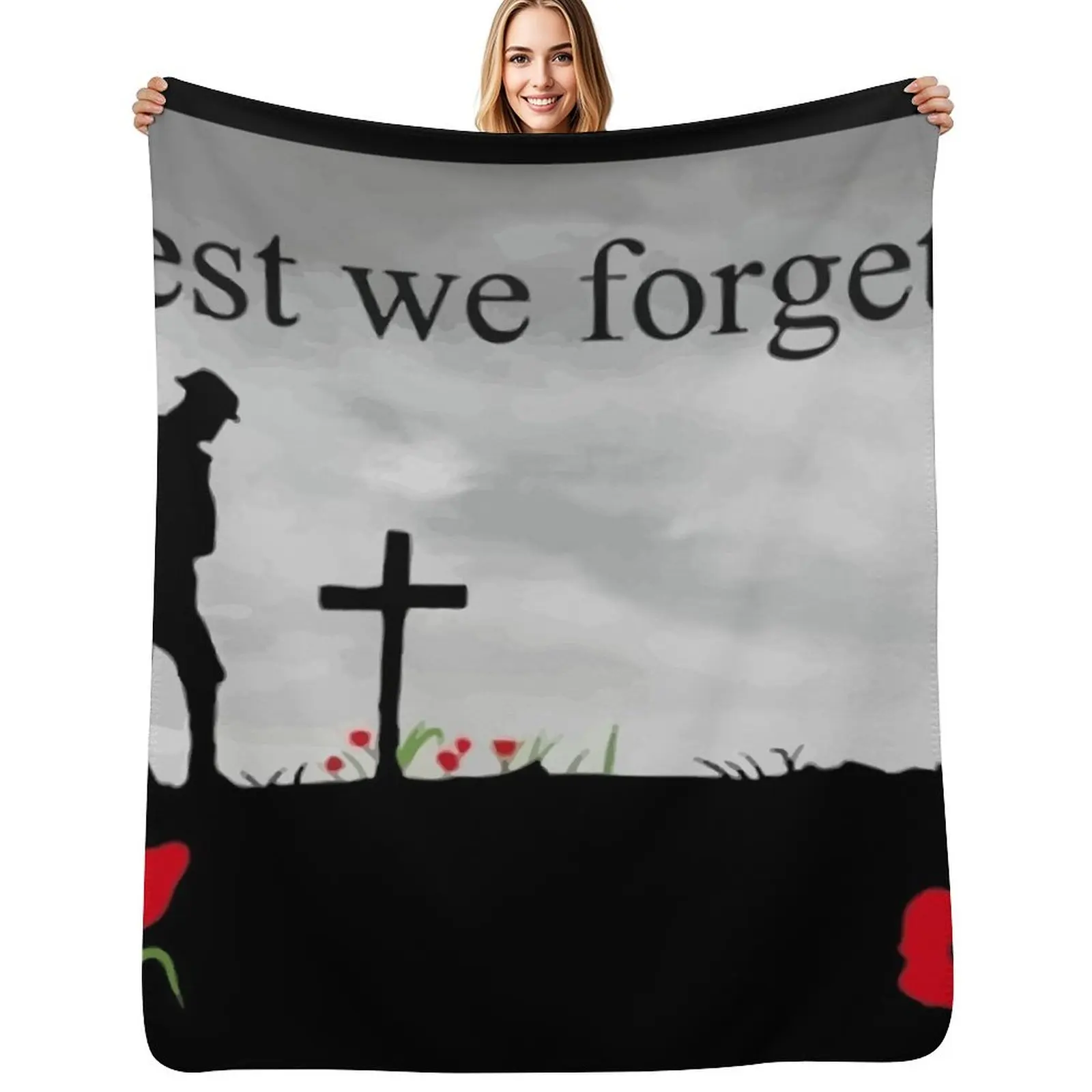 

Lest We Forget - Remembrance Day Throw Blanket Moving Kid'S Picnic Thermals For Travel Blankets