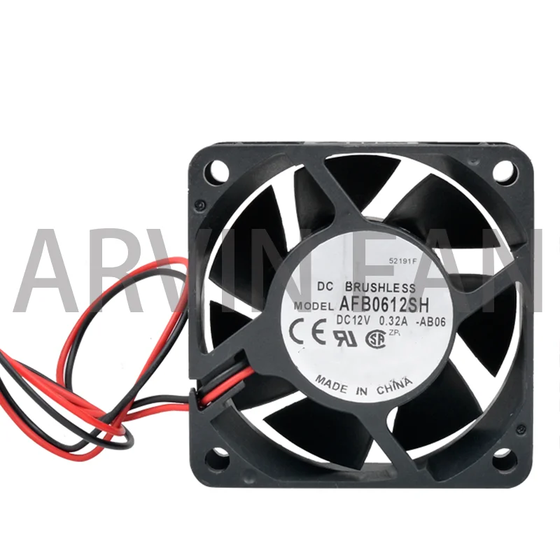 Brand New Original AFB0612SH 6cm 60mm Fan 60x60x25mm DC12V 0.32A Double Ball Bearing Cooling Fan For High Airflow