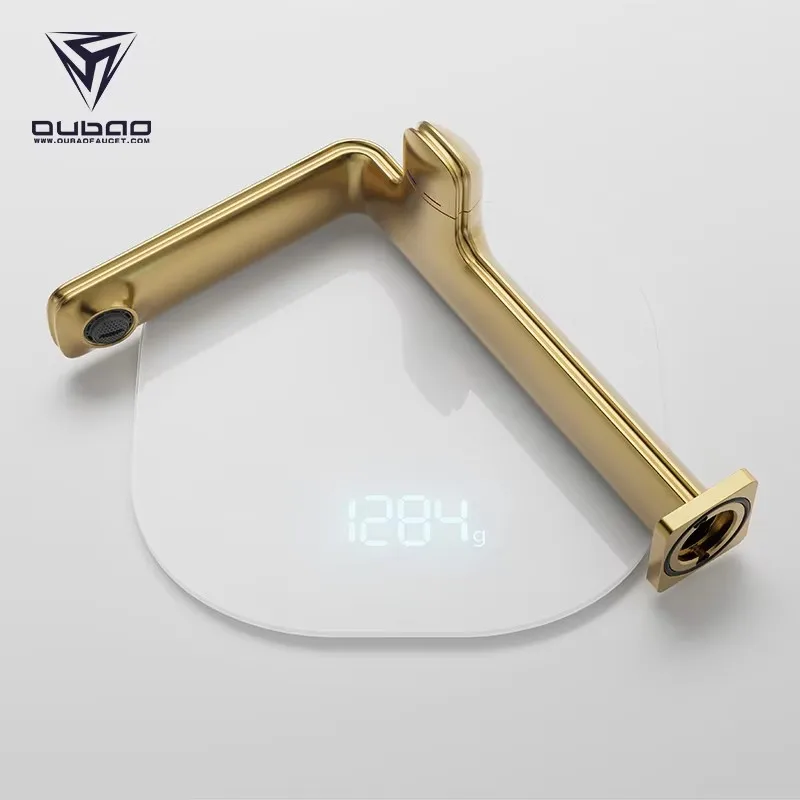 Luxury Brass Body Brushed Gold Above counter basin Faucet Bathroom Basin Mixer Faucet Golden One Handle wash basin Tap Modern