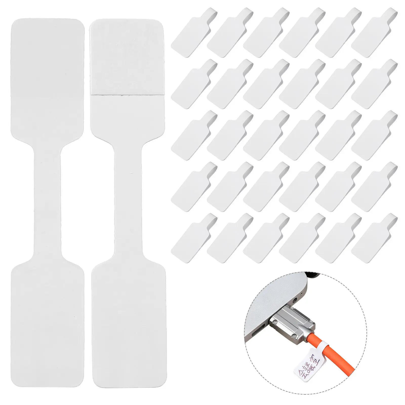 100Pcs Self-Adhesive Cable Labels Wires Marking Manage Cable Label Tags Convenient Labels Color-coding Identification Wire Label