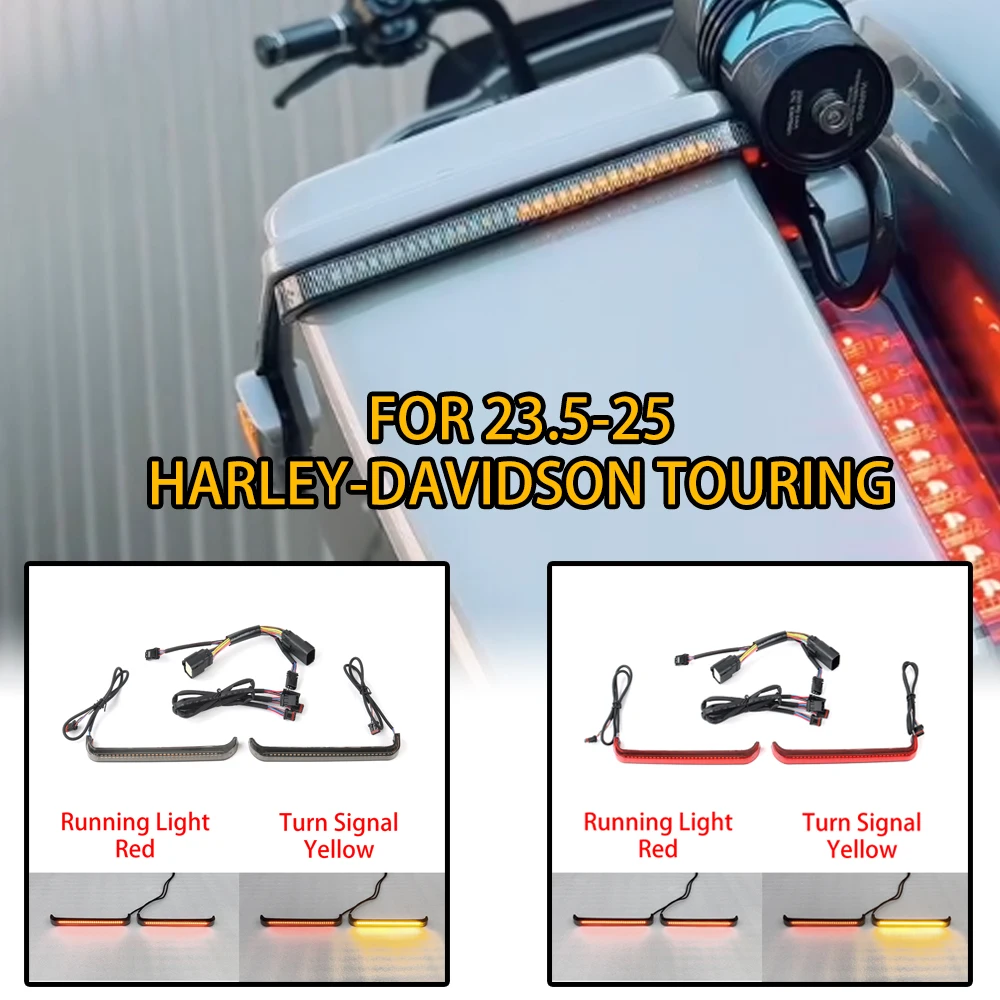 

NEW LED Tracer Rear Saddlebag Lights for Harley CVO Street Glide/Road Glide/ST (2023-2025) - Turn/Brake/Run Indicator