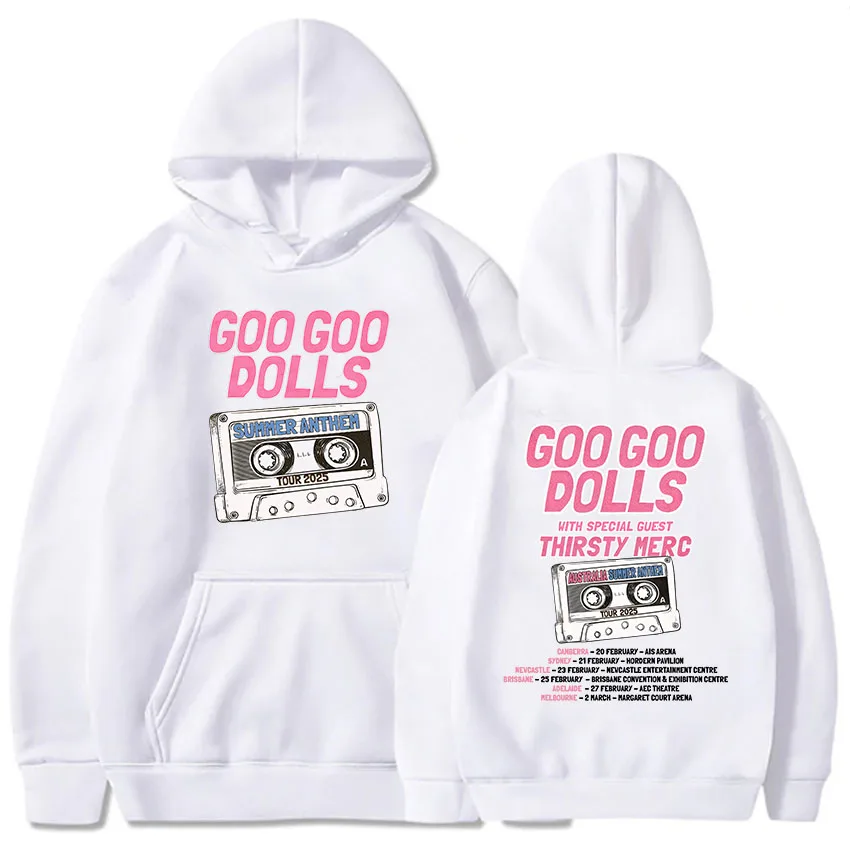 Australia Summer Anthem Tour 2025 Hoodies Goo  Goo Dolls Printing Sweatshirts Long Sleeve Winter Hooded Pullovers Unisex Hoodie