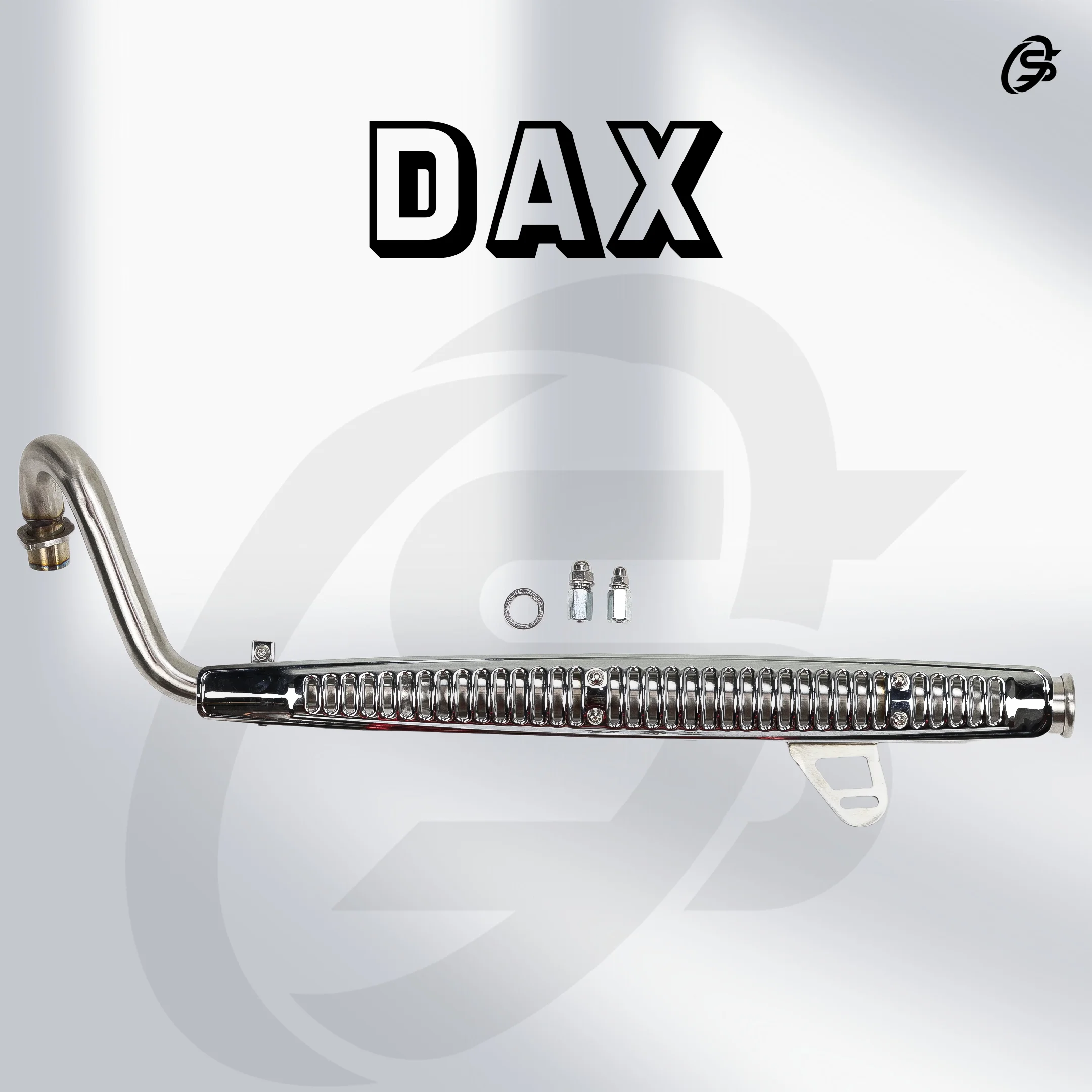 Tubo de escape CT70 ST70 silenciador Upswept acero plateado CT70 ST70 piezas para HONDA CT70 ST70 50CC-212CC