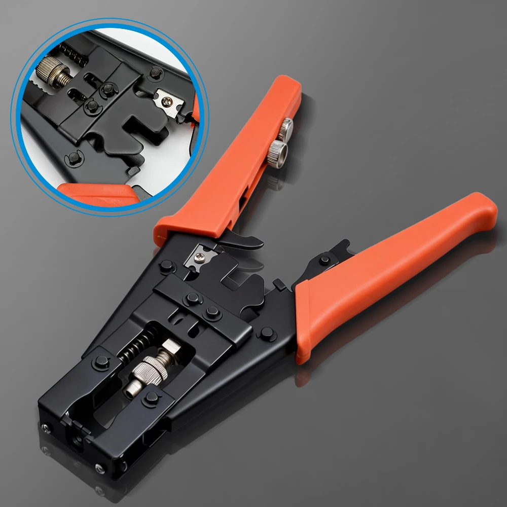 Koaxial-Kompressions-Crimpzangen-Set, RG6 RG58 RG59 Crimpzangen für F-, BNC- und RCA-Steckverbinder mit RG6 RG11 Kabelabisolierer – Detail 6