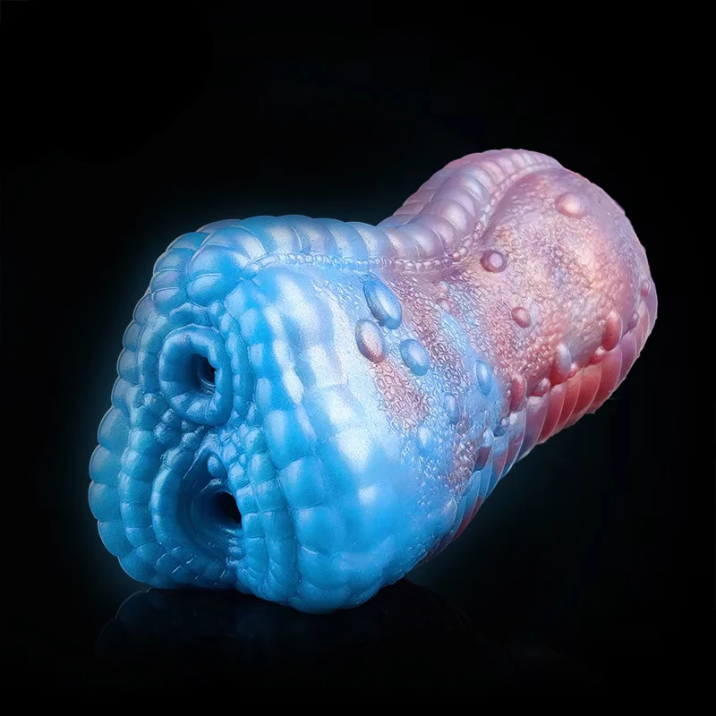 YOCY Male Stroker Fantasy Alien Dragon Masturbators Dual Channel Hole Fetish Sex Toy For Men Soft Liquid Silicone Toys For Adult