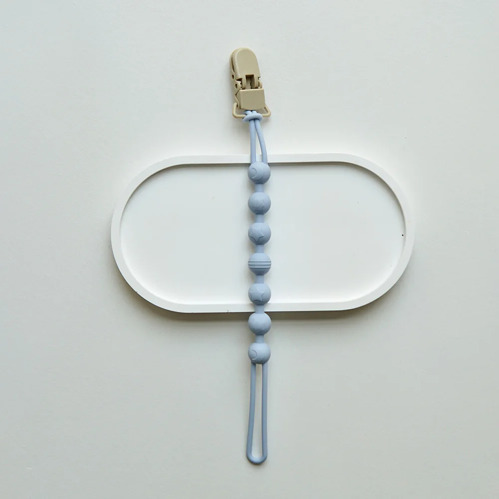 Baby Pacifier Clips Integrated silicone baby pacifier chain Teether Teething Toys Dummy Clip Holder Chain Clip Baby Gift
