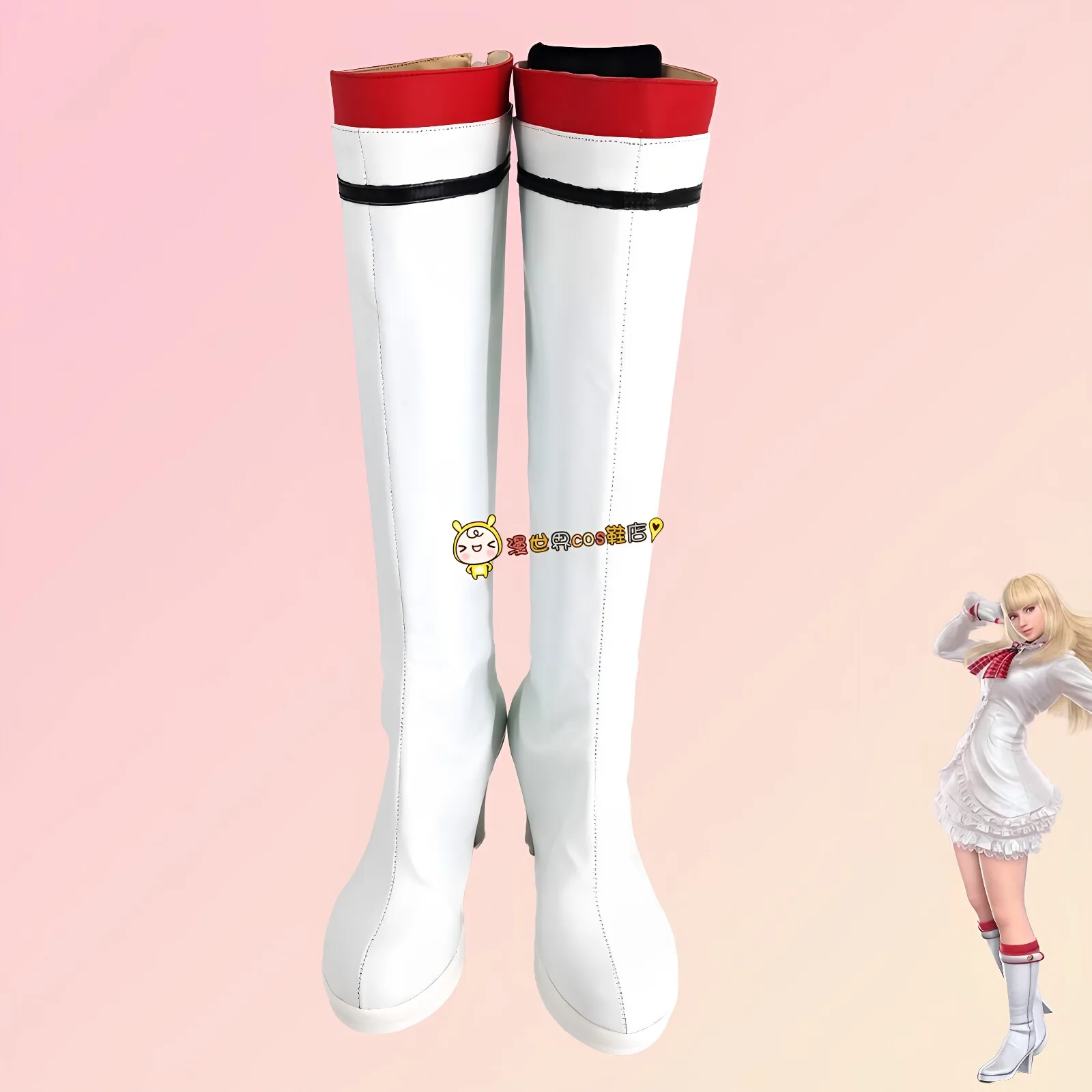 Tek Ken 6 Emilie De Rochefort Lili Cosplay Shoes high-heeled Boots Anime Games Role Playing Shoes Boots Can Custom Made