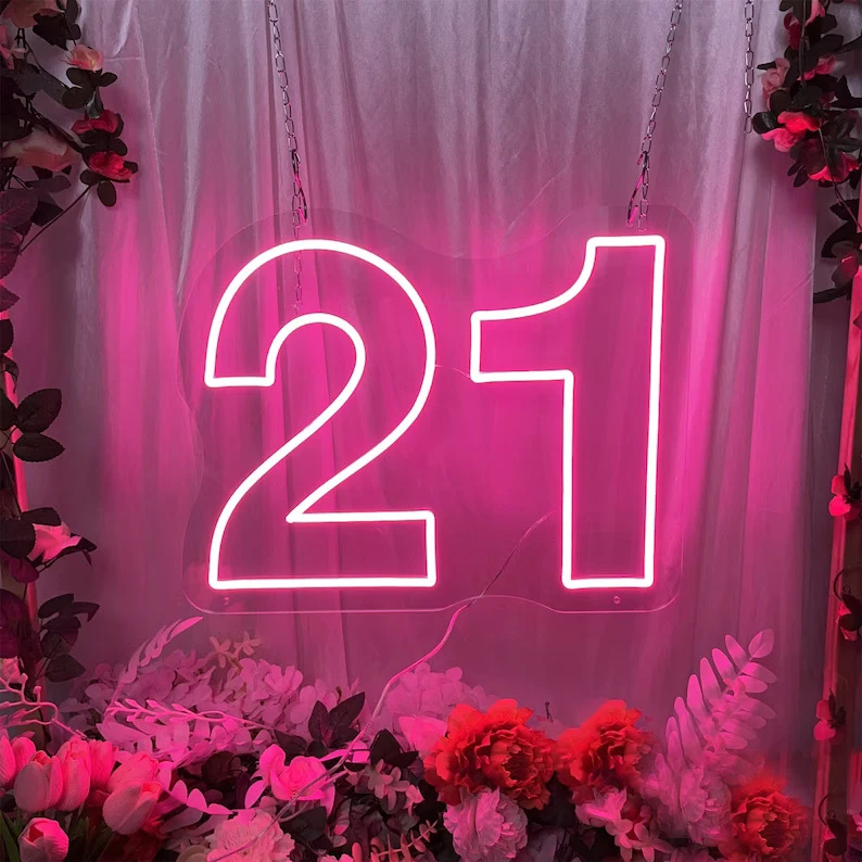 Party supplies acrylic led neon  lit table numbers with lights  neon sign house number for decoration