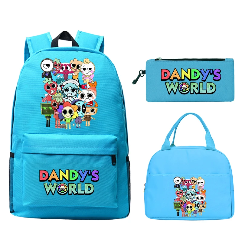 

Dandy's World Print Backpack With Lunch Bag Pencil Case Cartoon School Bags for Boys Girls School Bags Set Best Gifts 3Pcs Set