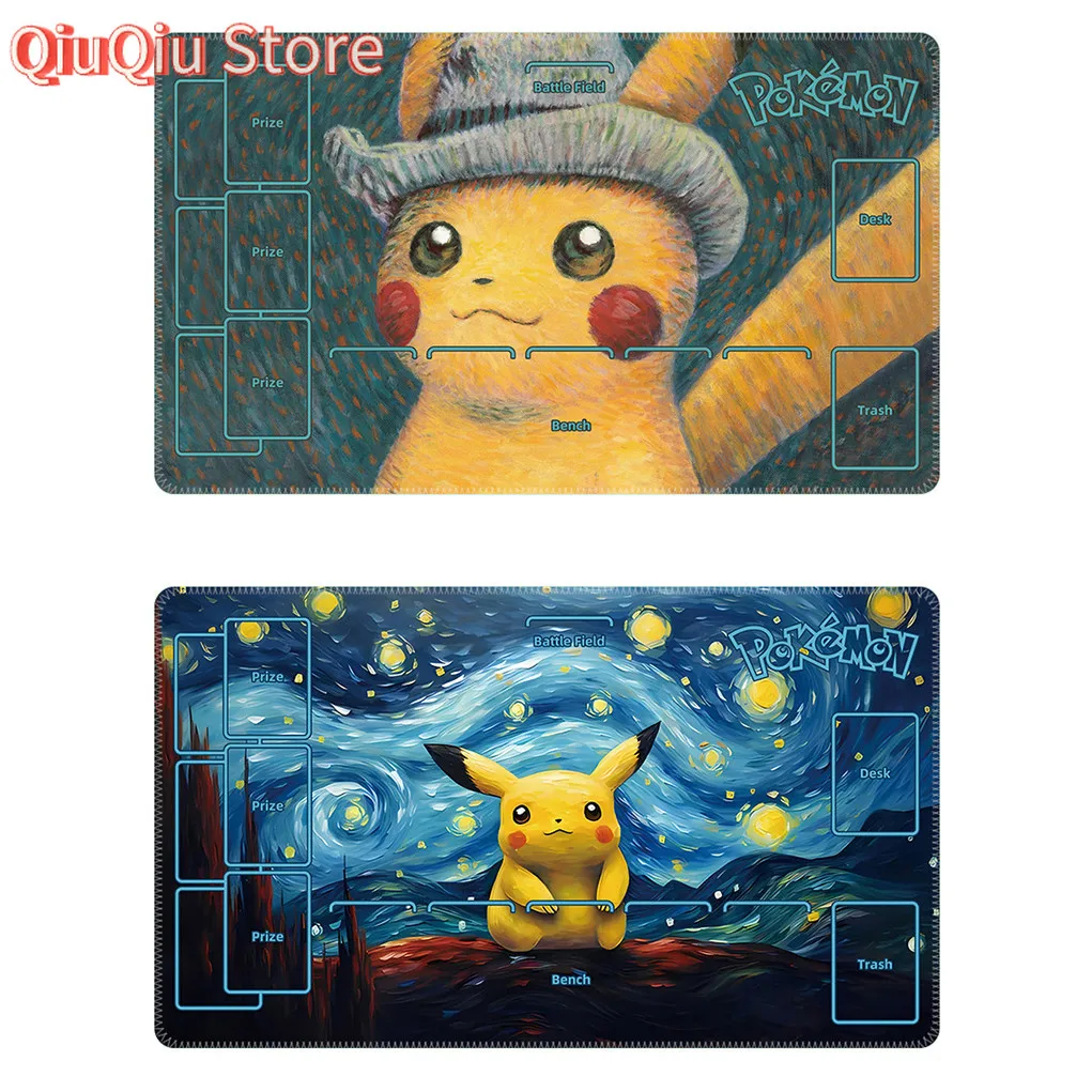 

Anime PTCG Battle Pad Card Pad Van Gogh PTCG Card Pad Card Battle Board Single Game Cards Pad Table Mat Gift Toy