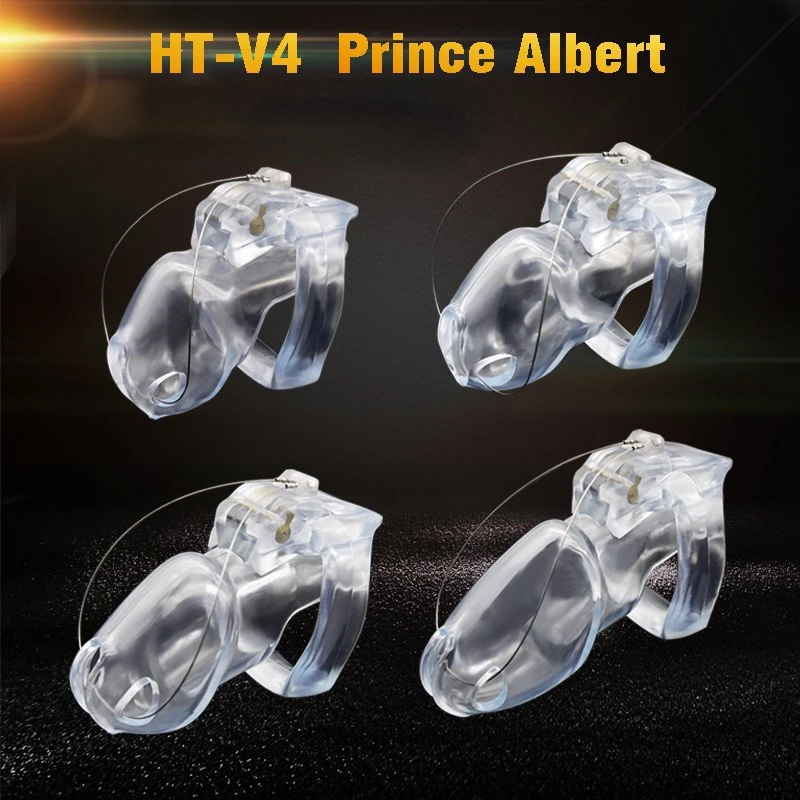 HT-V4 de castidad masculina Prince Albert Lock PA Piercing jaula de castidad de resina masculina productos para adultos juguetes atractivos para hombres para Sissys Sextoy