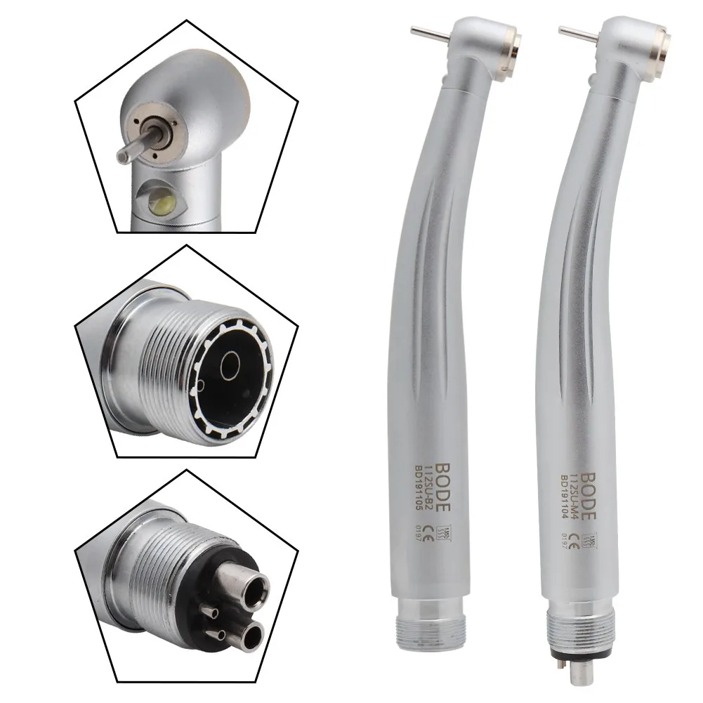 

Dental LED High Speed Handpiece Self-powered Air Turbine Dental Handpiece Standard E-generator 2 Hole B2 4 Hole M4 Cartirdge