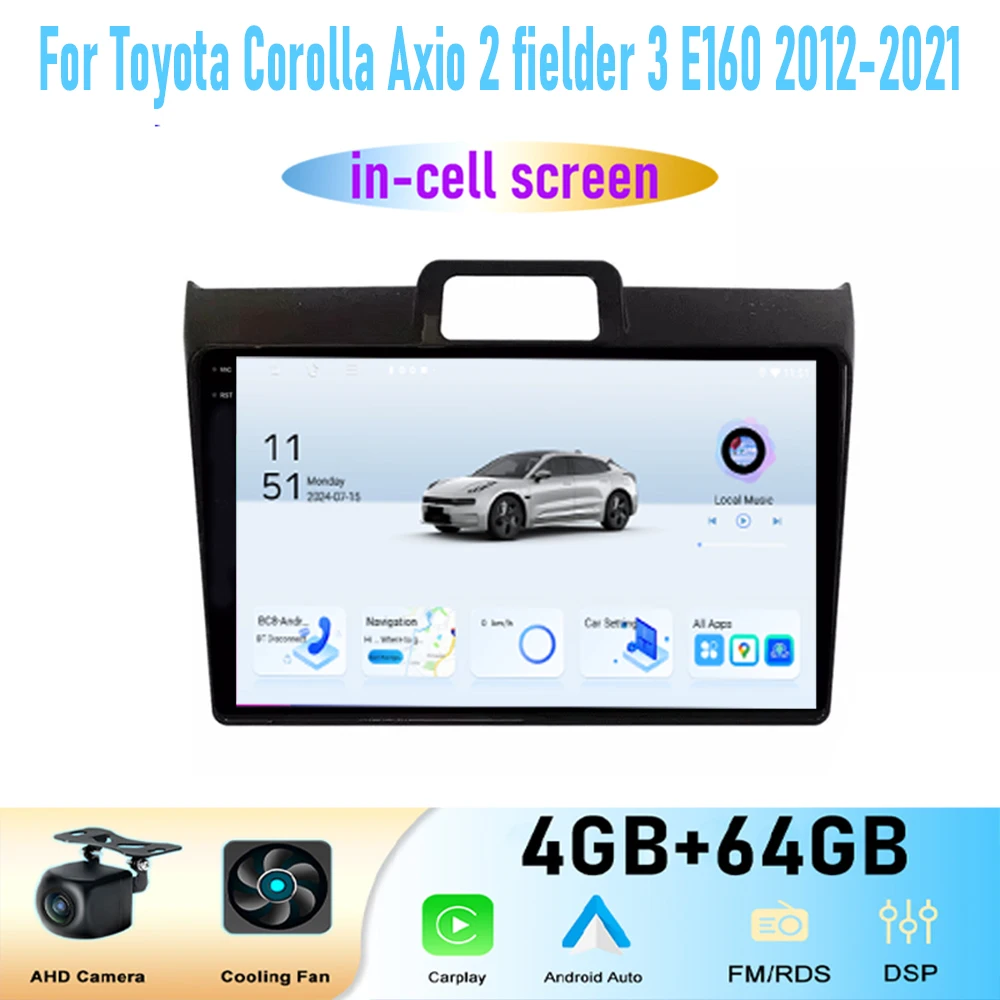 9''For Toyota Fielder 3 2012-2021 Car Radio Head Unit GPS Multimedia Carplay Android 15 Wireless Navigation Intelligent System