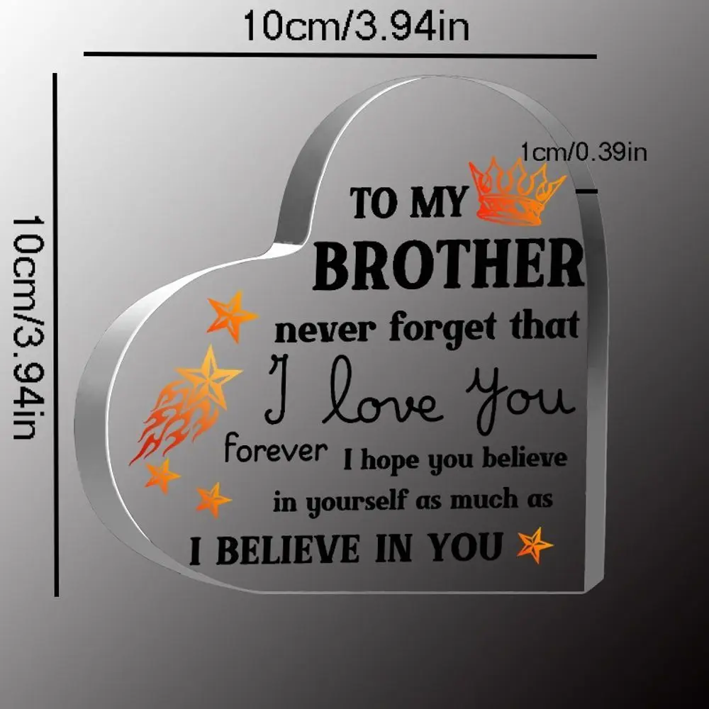 Mens Gifts for Brother, Brother Gifts from Sister, Encouraging Acrylic, Fathers Day Birthday Gifts for Brother Adult, Gifts for Brother Boy Son, Best Brother Gifts from Sister