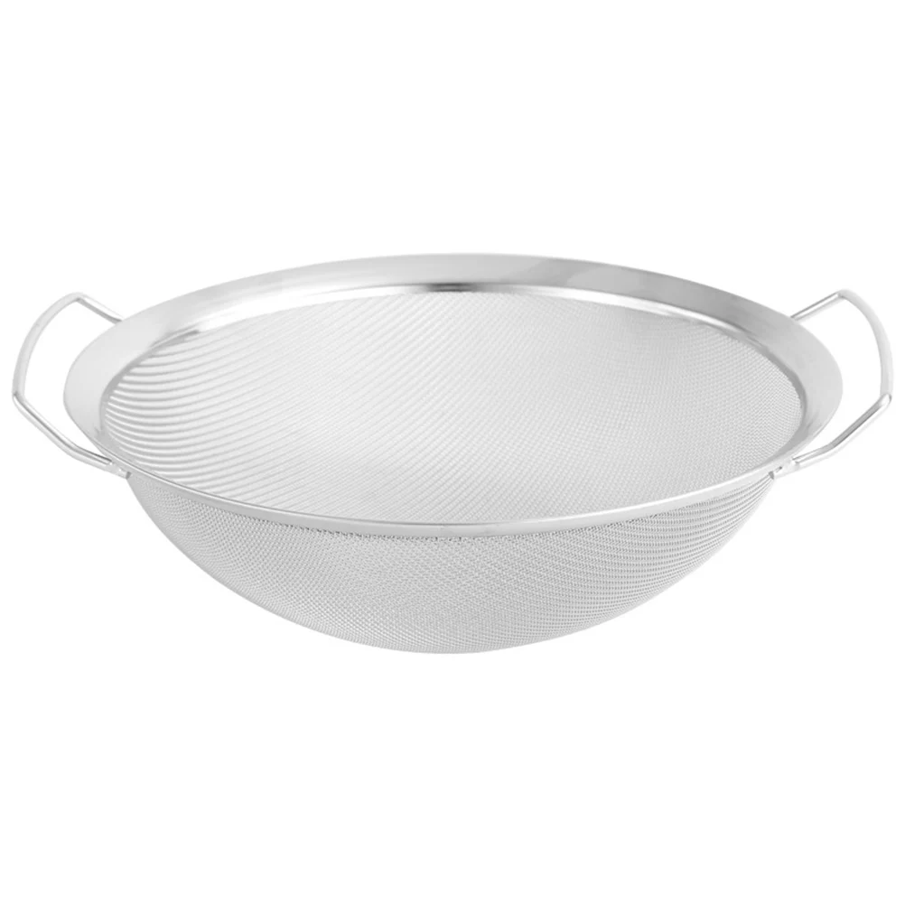 

1pc Stainless Steel Rice Sifter Mesh Strainer Kitchen Sieve Filter For Washing Flour Steaming Vegetables Silver 20Cm