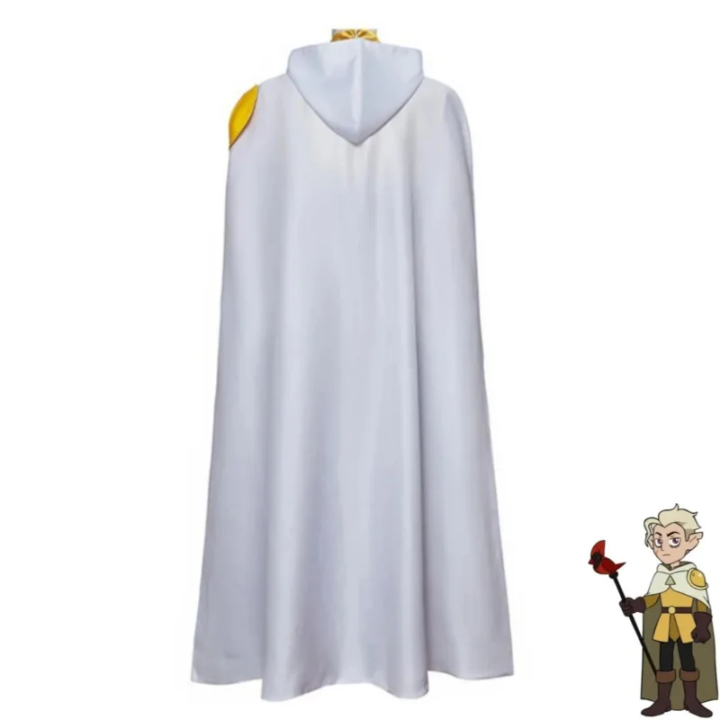 Anime American TV Series Owl House Luz Hunter Cosplay Costume White Cloak Cape Uniform Full Set Man Halloween Carnival Suit AS63