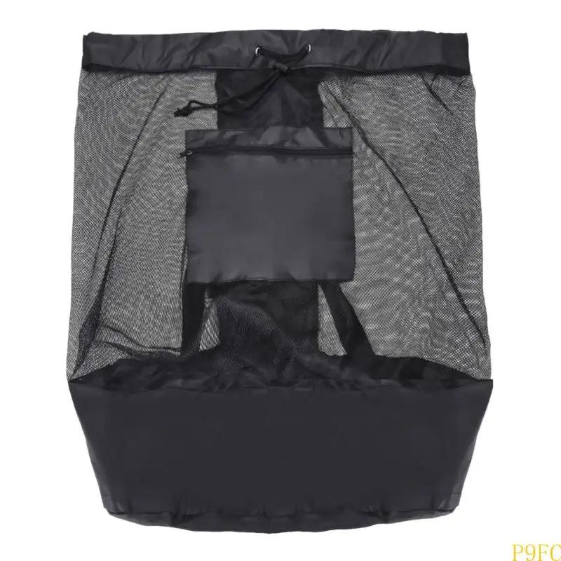 P9FC Lightweight Mesh Ball Bag Large Capacity Net Sports Ball Bag Easy to Carry