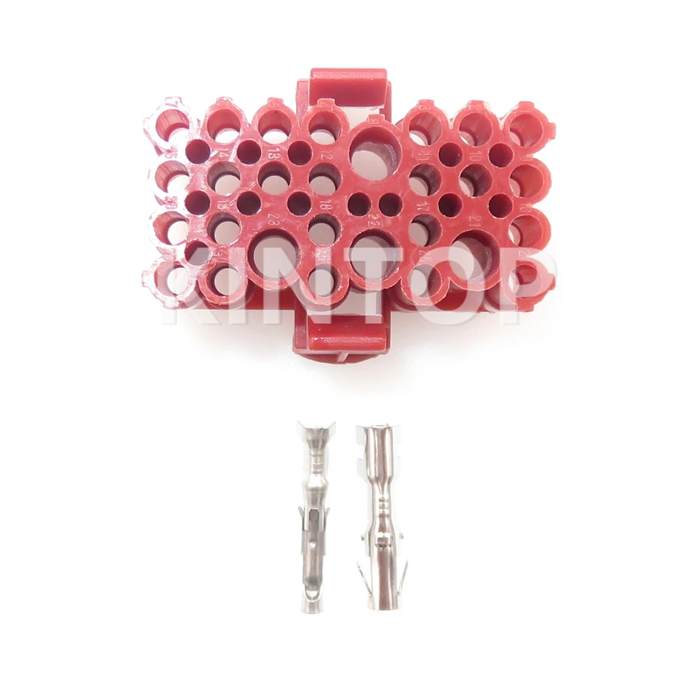 1 Set 28 Pins AC Assembly High Quality Red Car Unsealed Composite Connector 926673-1 Automobile Wire Harness Socket