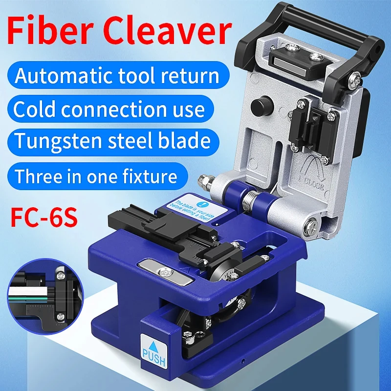 

Economy FC-6S Fiber Cleaver Optical Fiber Cold Connection use Fiber Optic Cable Cutting Knife FTTH Cutter Tool 16 Sided Blade