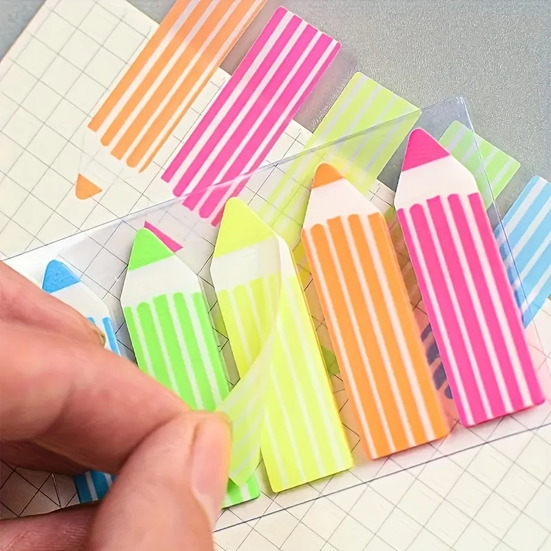 5pcs Colorful Pencil-Shaped Sticky Notes, Multifunctional And Decorative Memos for Reminders, Planning, And Organization