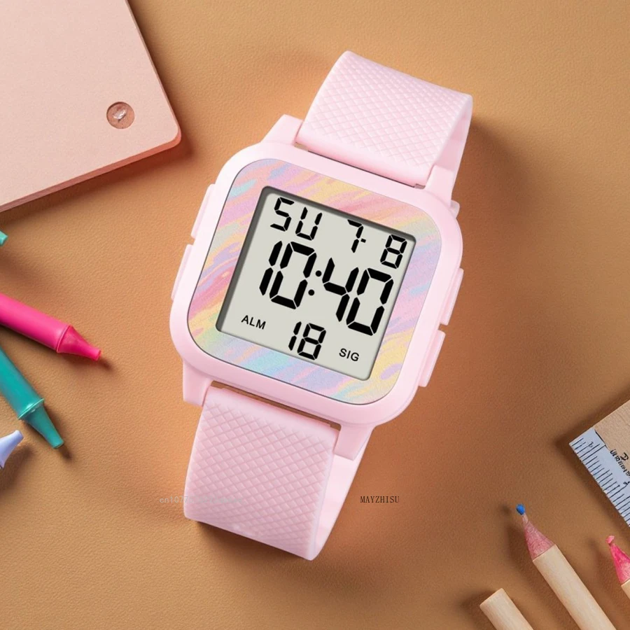 MAYZHISU Sports Women Watches Alarm Clock Waterproof Luminous Digital Military Electronic Wristwatch for Men Boys Girls Student