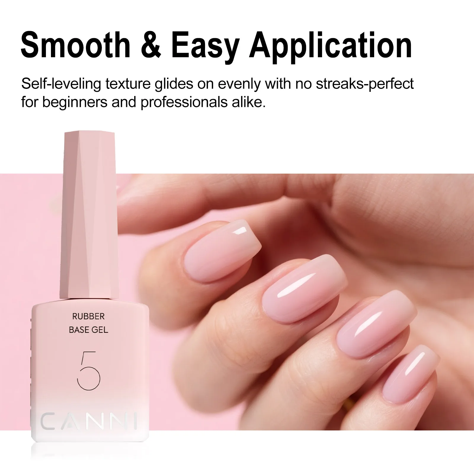 CANNI Color Rubber Base Quick Builder Nagelgel-Set HEMA FREE TPO FREE Jelly Nude 6 Stück 9 ml Gel UV LED Soak Off Gel Nail Art Gel – Detail 9