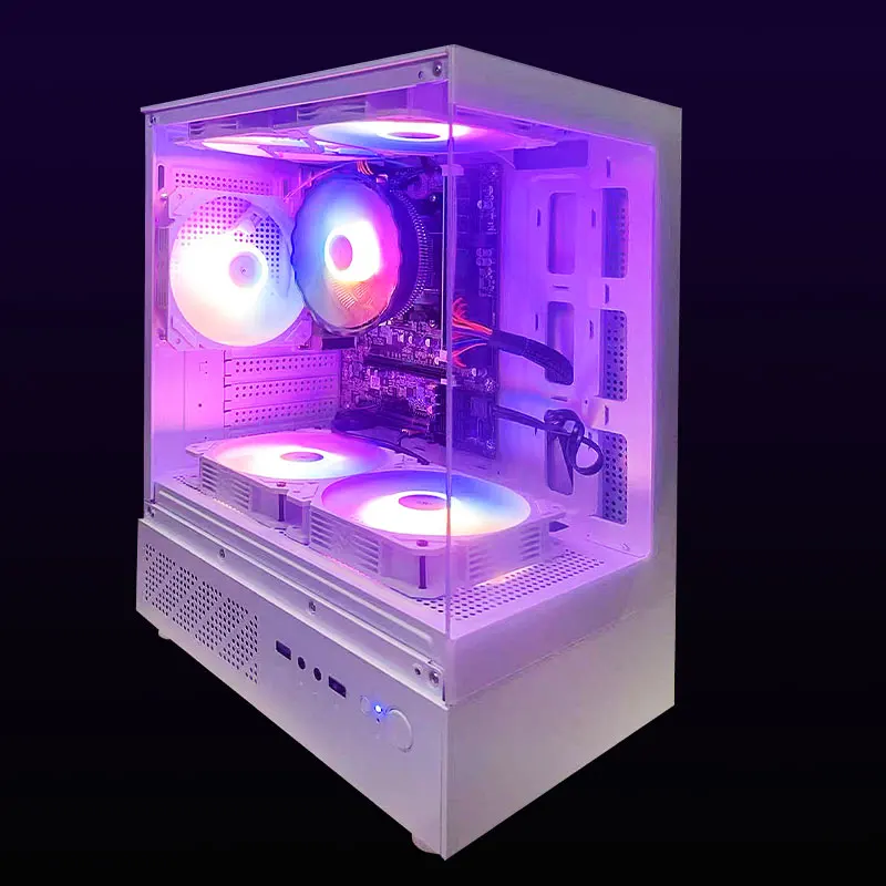 PC da gioco con CPU Core i7 / SSD 512G/16 GB momery 3200 MB DDR3/Windows 11 con grafica HD4600/giocatore per PC bianco
