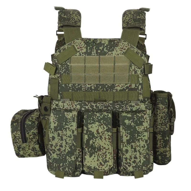 

6094 Camouflage Tactical Vest Multi-Functional Plate Carrier Adjustable Combat Hunting Equipment for Men Outdoor Cycling