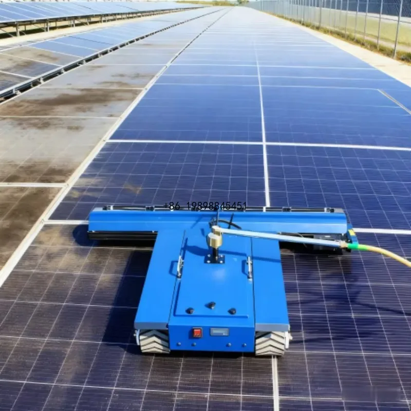 Track-Driven Solar Cleaner Crawler Drive Remove Snow Ice Effectively for Desert Power Plants Solar Panel Cleaning