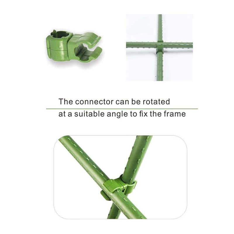 50 Pcs Garden Stake Connectors 2 Types 11Mm Diameter Adjustable Plant Connector For Plant Stakes Connecting Tubes