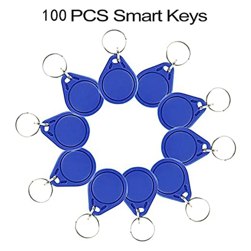 100 قطعة مفاتيح ذكية UID قابلة لإعادة الكتابة Mi-Fare 1K S50 بطاقات RFID رمز NFC علامة نسخة Fobs التحكم في الوصول بطاقة قابلة للكتابة-N38R