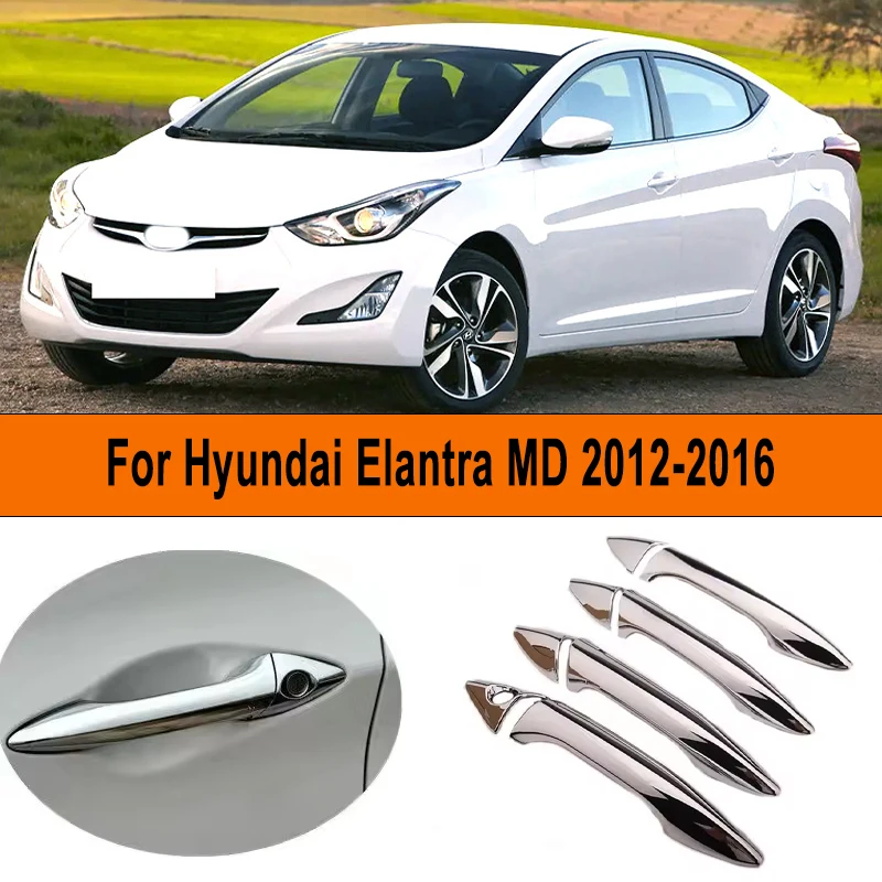 

Car Door Handle Cover Sticker Styling Auto Scratch Resistant Accessories For Hyundai Elantra MD 2012-2016 2015 2014 2013