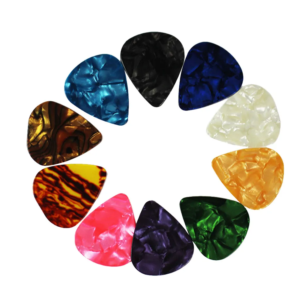 20Pcs Professional Grade Thin Guitar Picks 0.46mm Celluloid Lightweight Ultra Thin Ergonomic Design for Ukulele Guitar