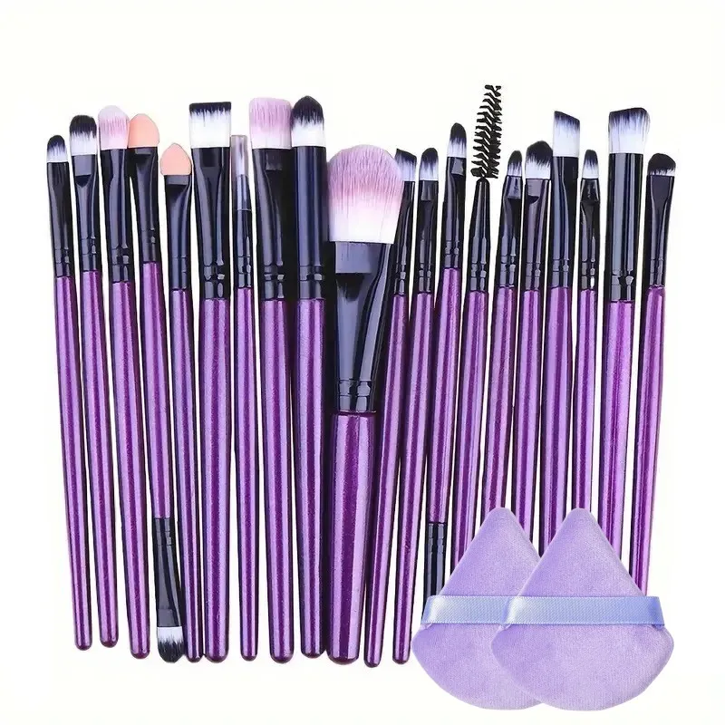 Set di pennelli per trucco da 20 pezzi Pennello per eyeliner Pennello per sfumare Pennelli per trucco per guance Pennello per fondotinta cosmetico per occhi Set di pennelli per trucco