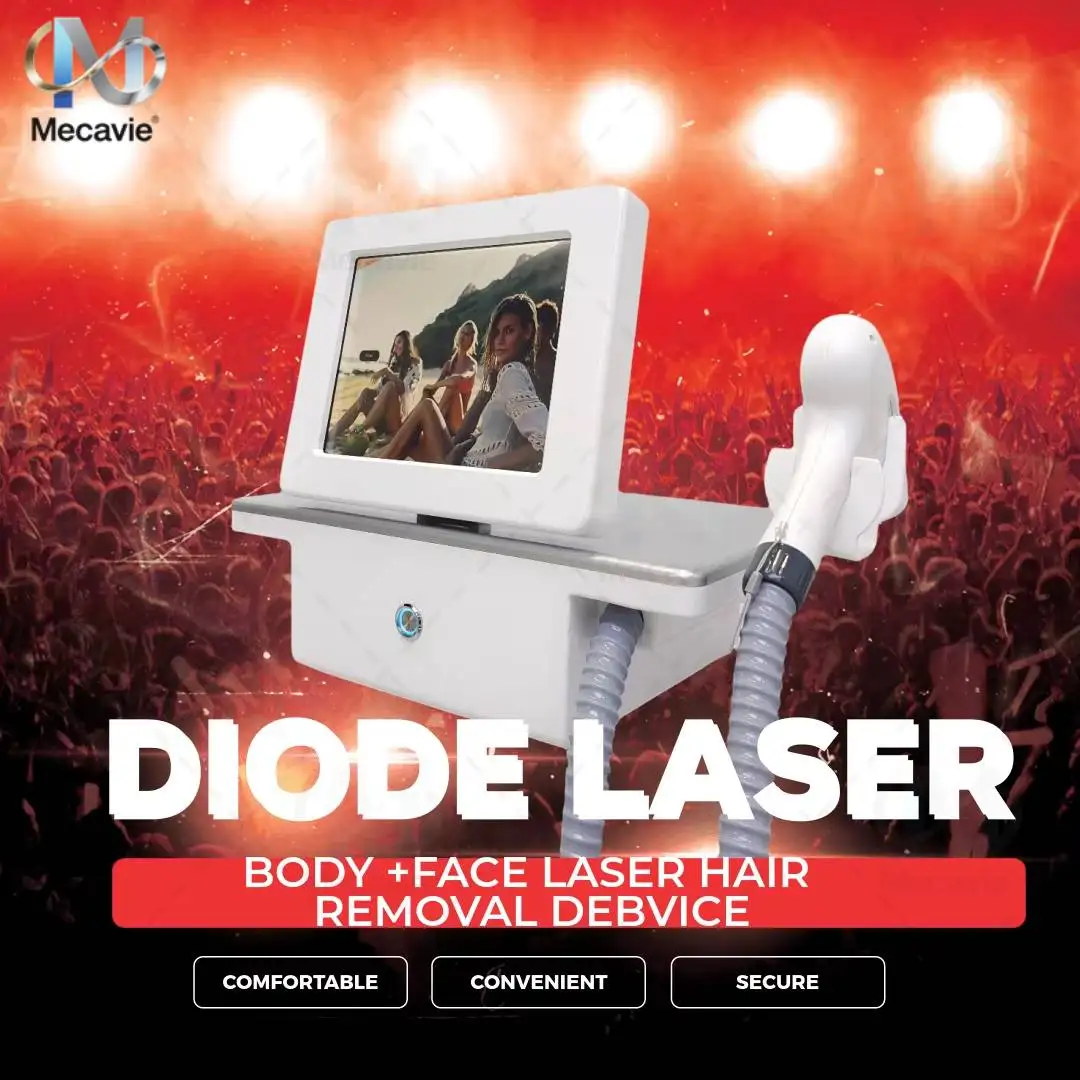 Mini Professional 810nm Diode Laser Hair Removal Device 4000w High Power 755 808 940 1064nm Painless Permanent Home Use